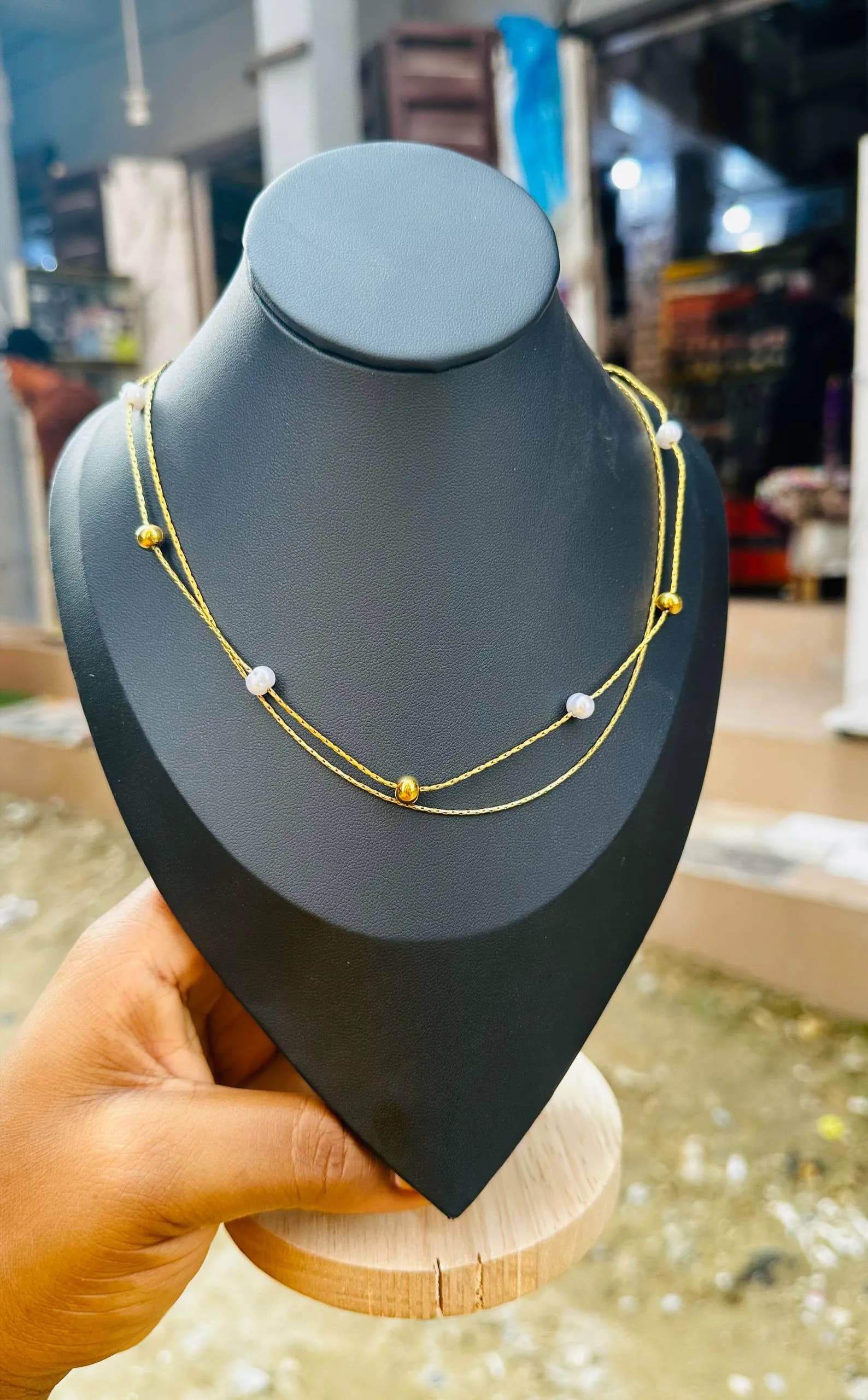 Layered Pearl Necklace 