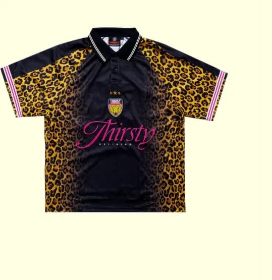 Thirsty leopard polo tee 