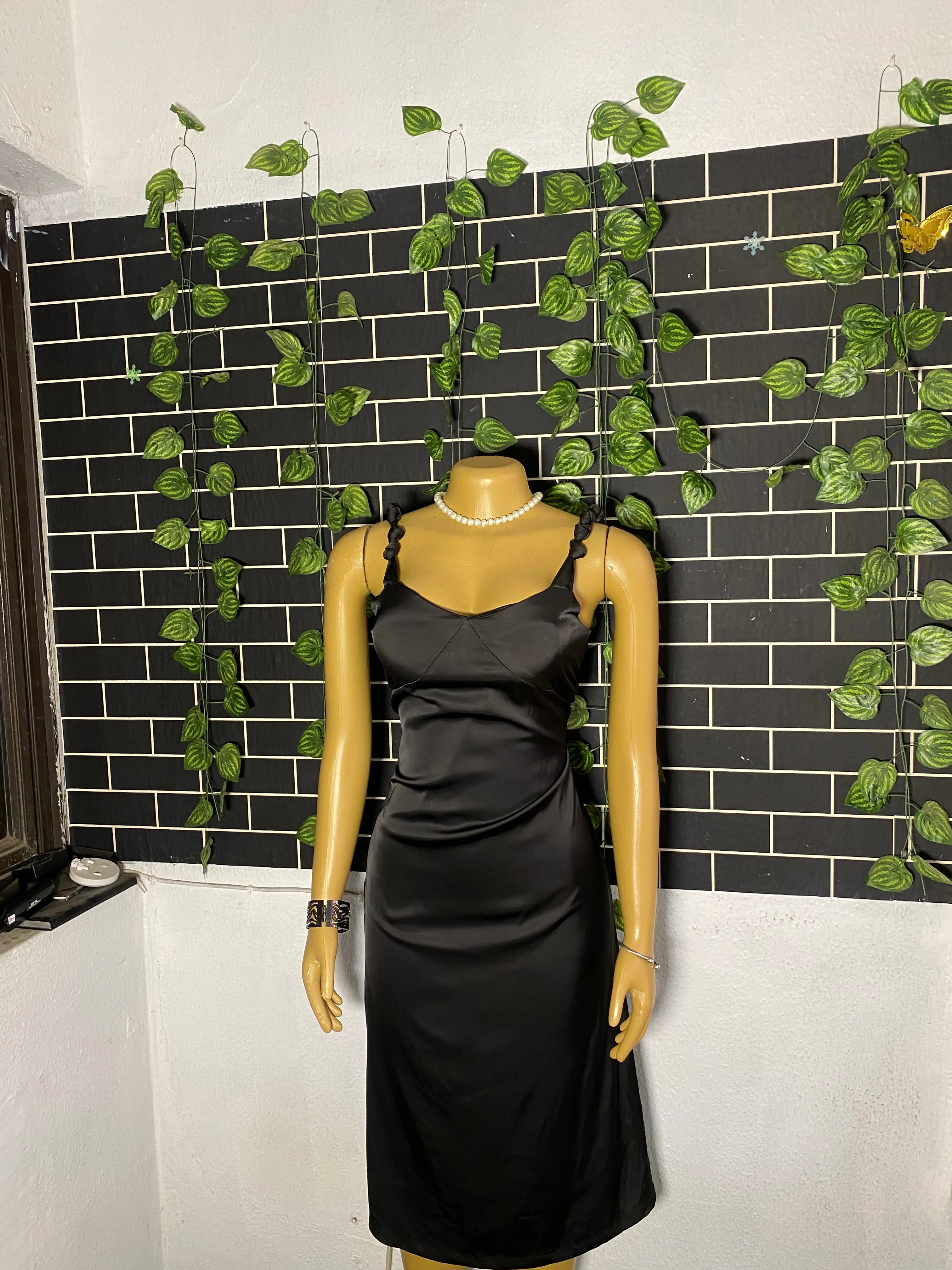 Black silk dress