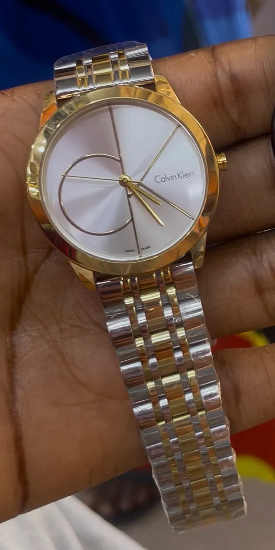 A Rose Gold Clavin Klein Wristwatch 