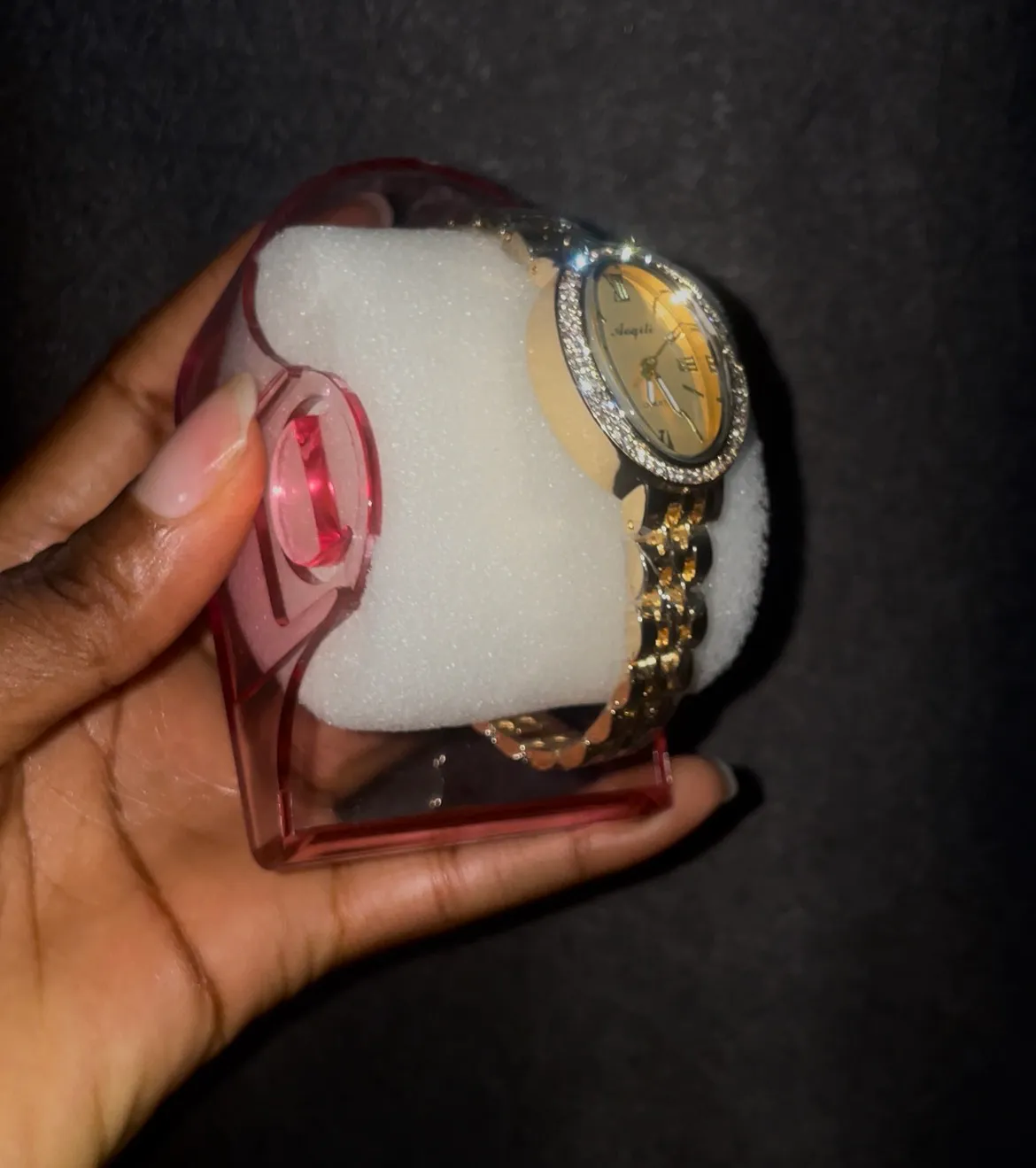 Gold wristwatch 