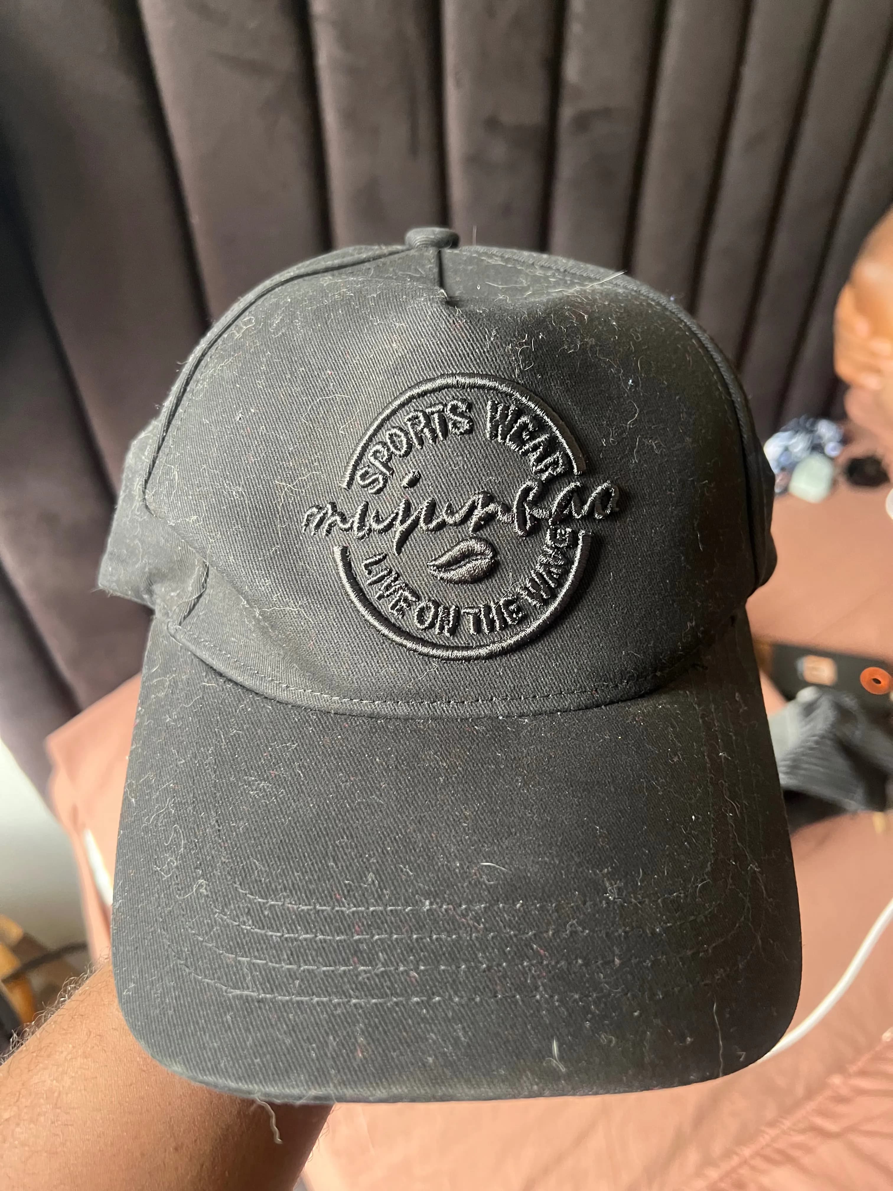 Large black cap