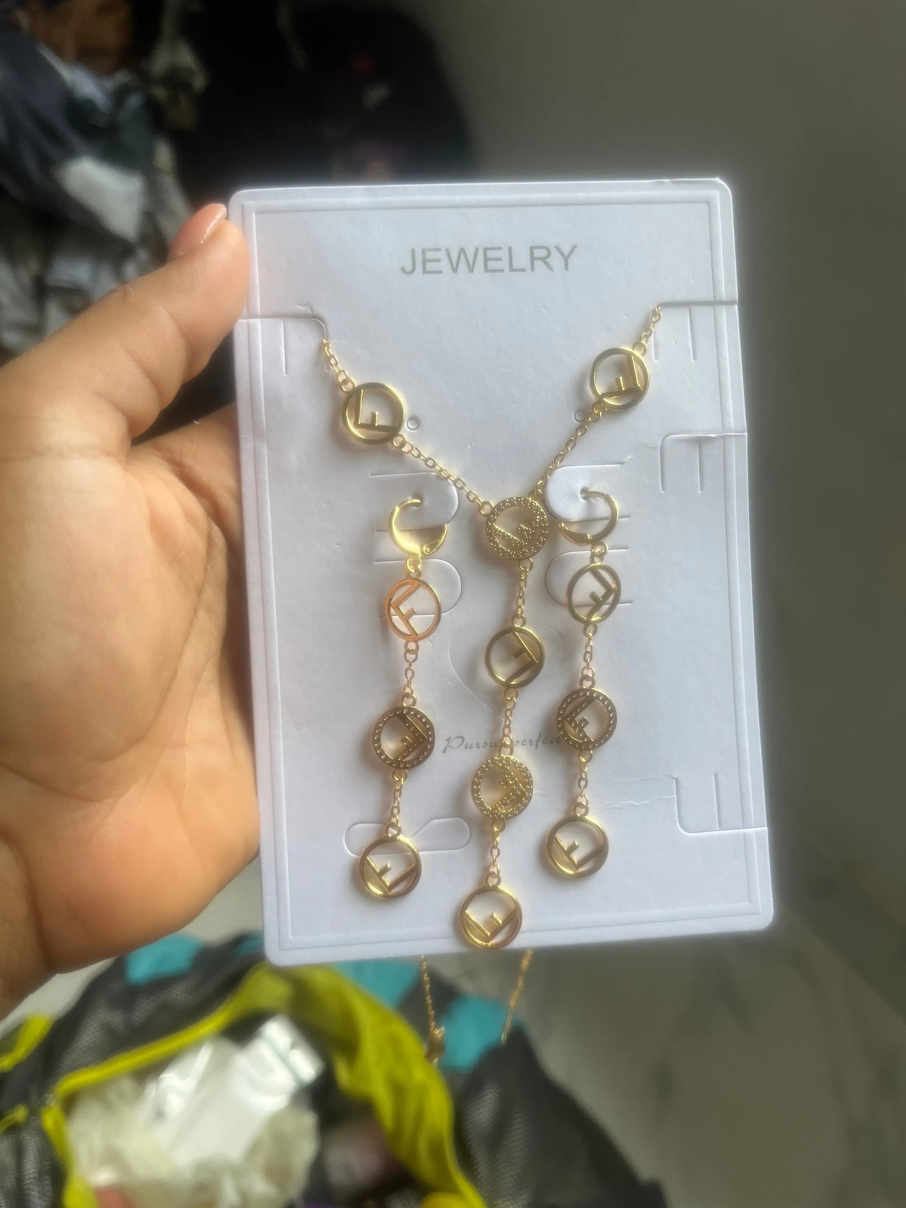 Cute non tarnish necklace set