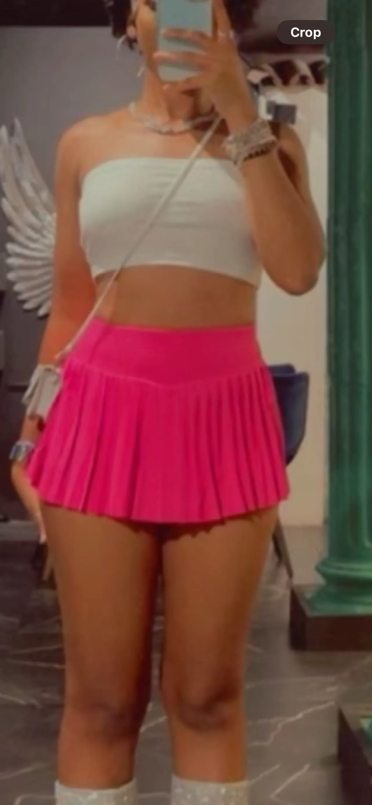 SHEIN skirt in orange 