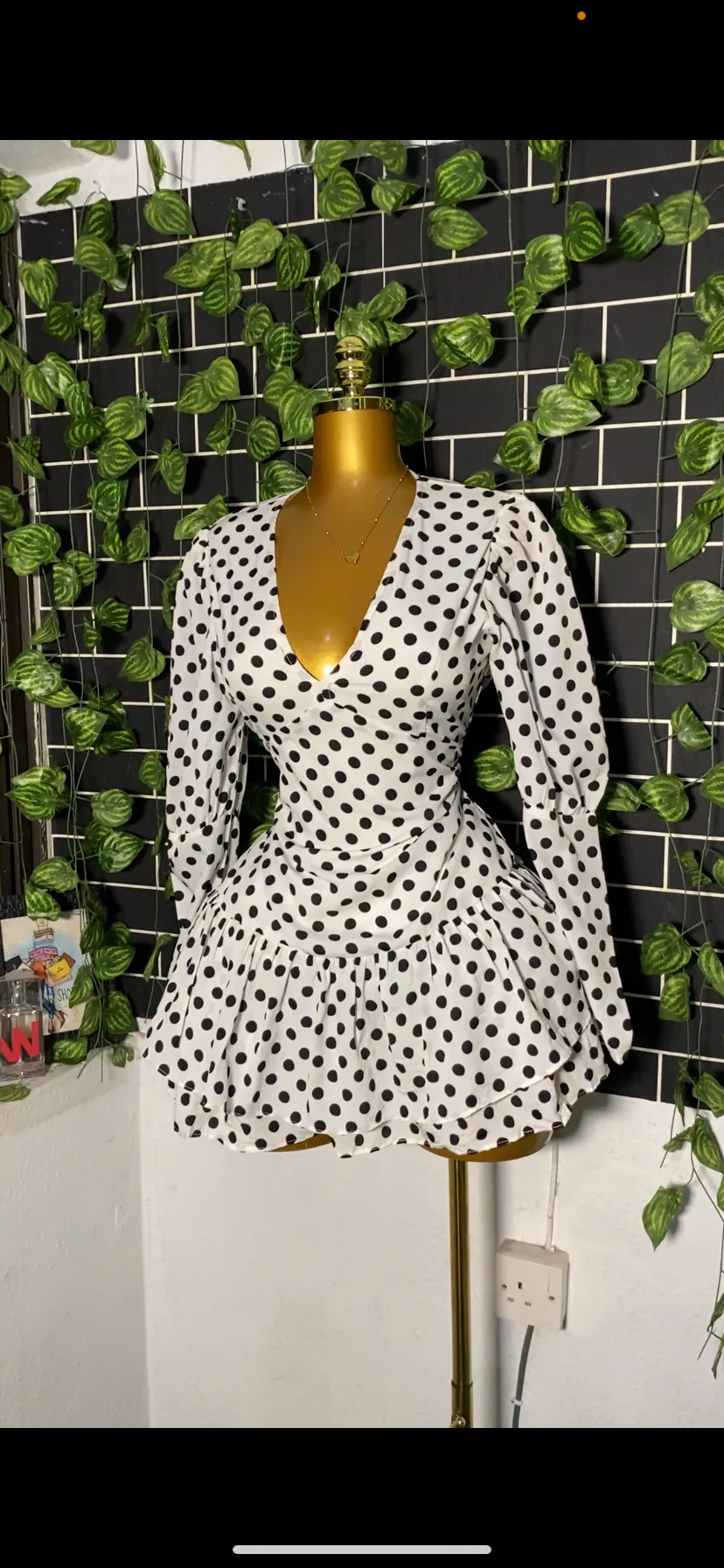 Beautiful polka dot layered dress 