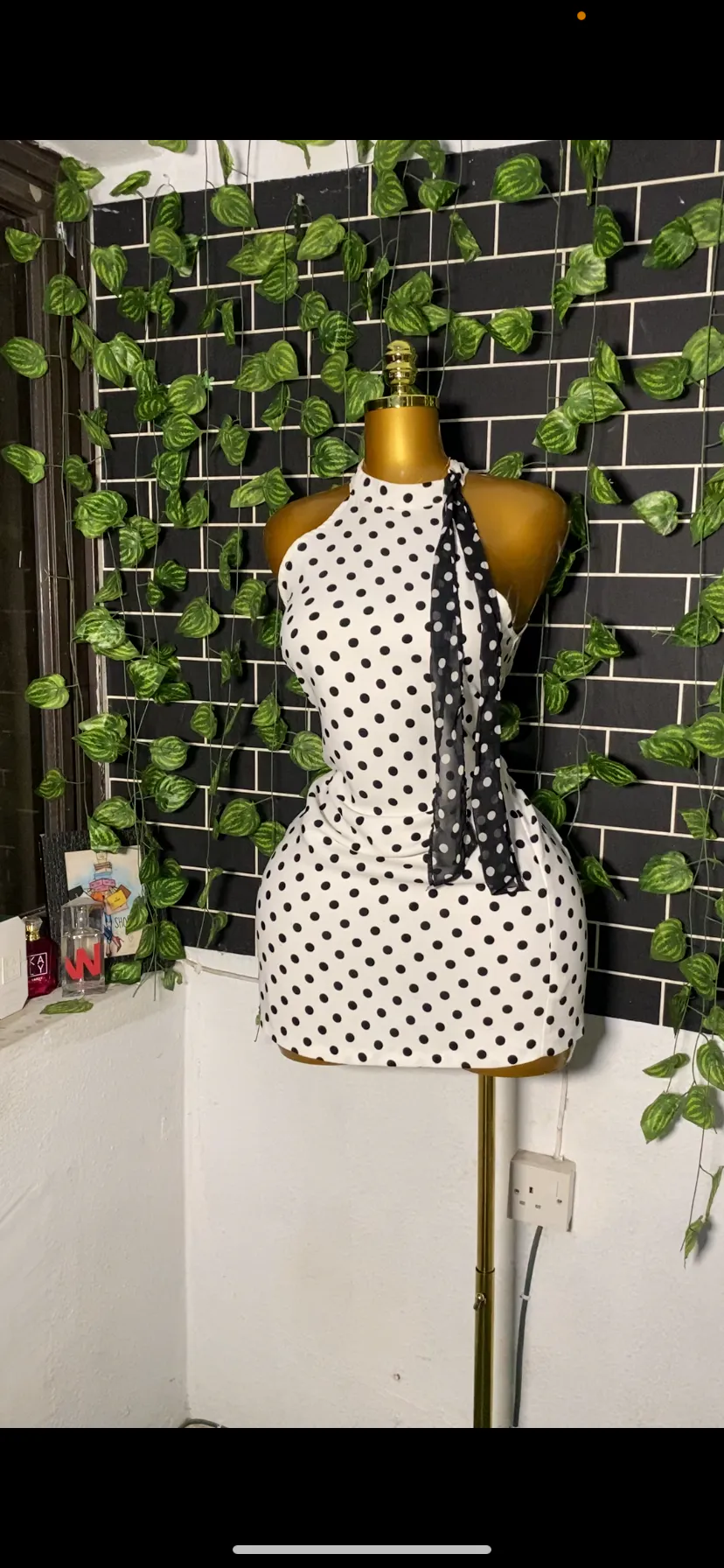Beautiful stylish polka dot dress