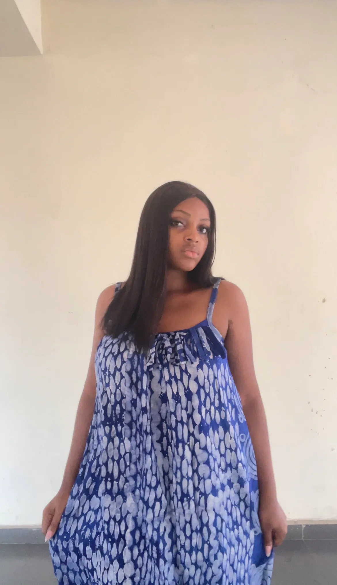BLUE ADIRE GOWN