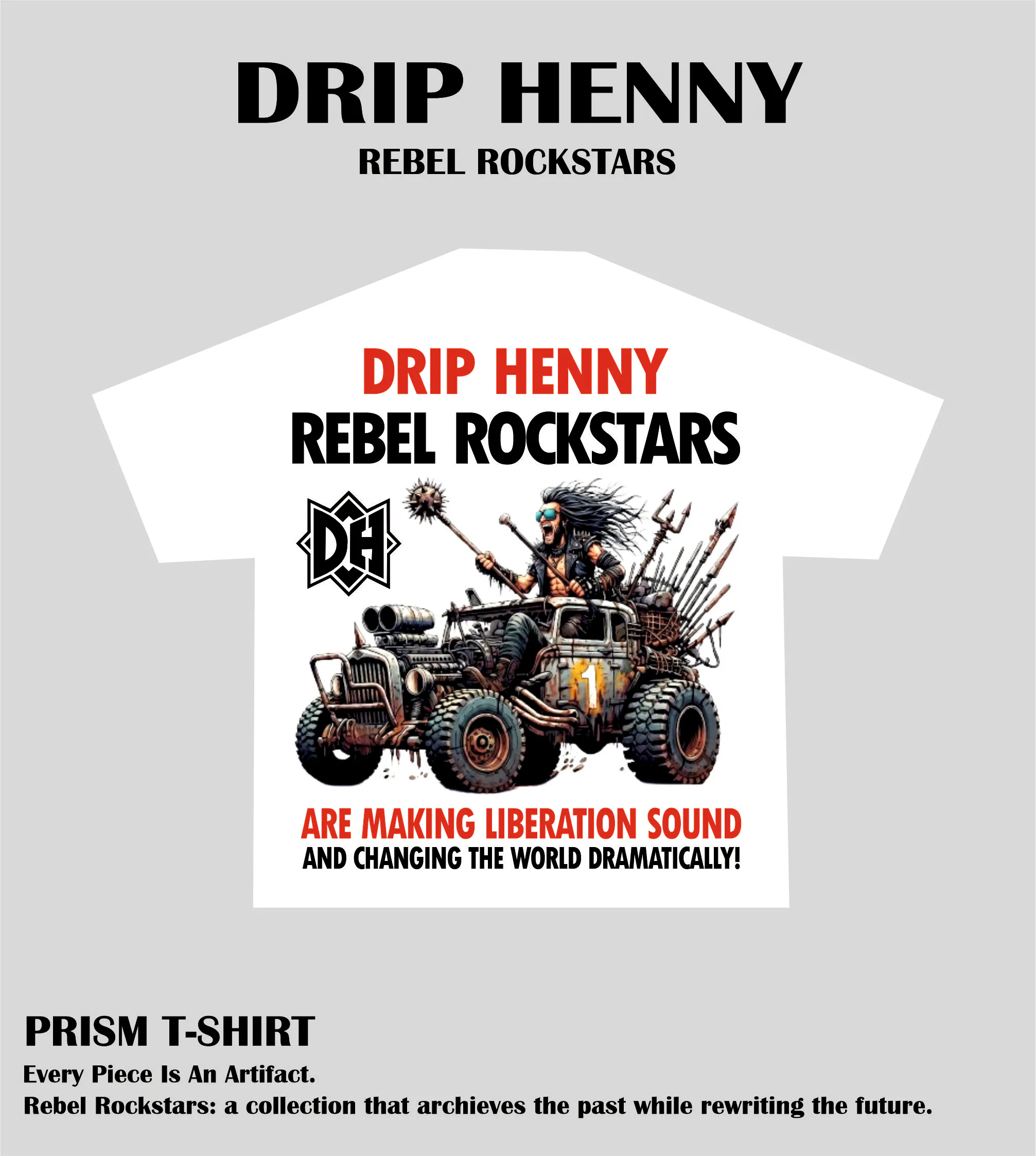DRIP HENNY REBEL ROCKSTAR WHITE