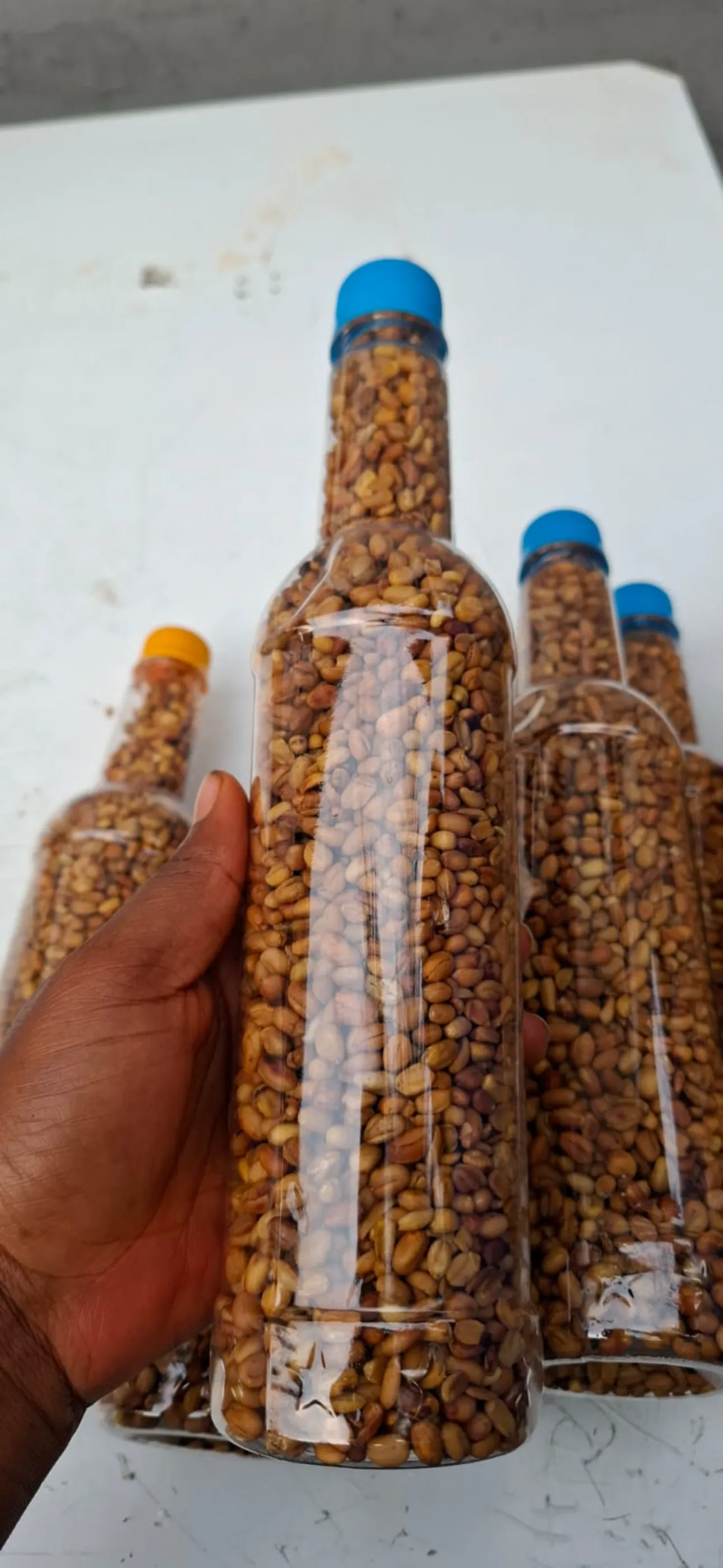 Foodstuffs like snails , egusi, ogbonno , Dryfish and it likes 