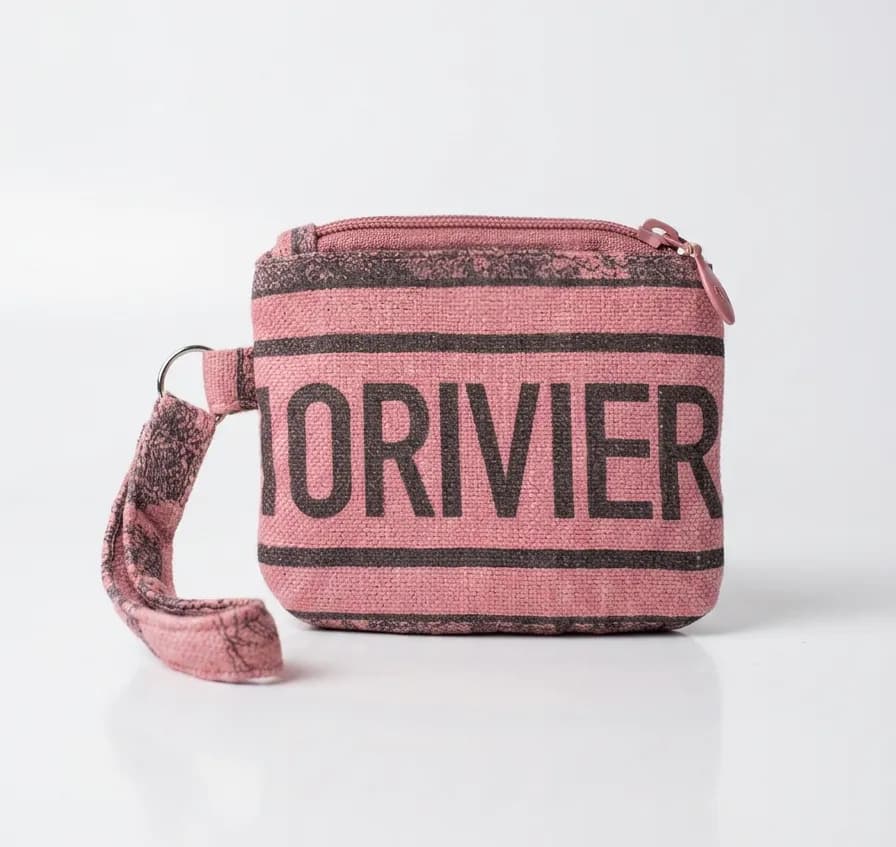 Dusty Rose Jungle Toile Wristlet in Mini