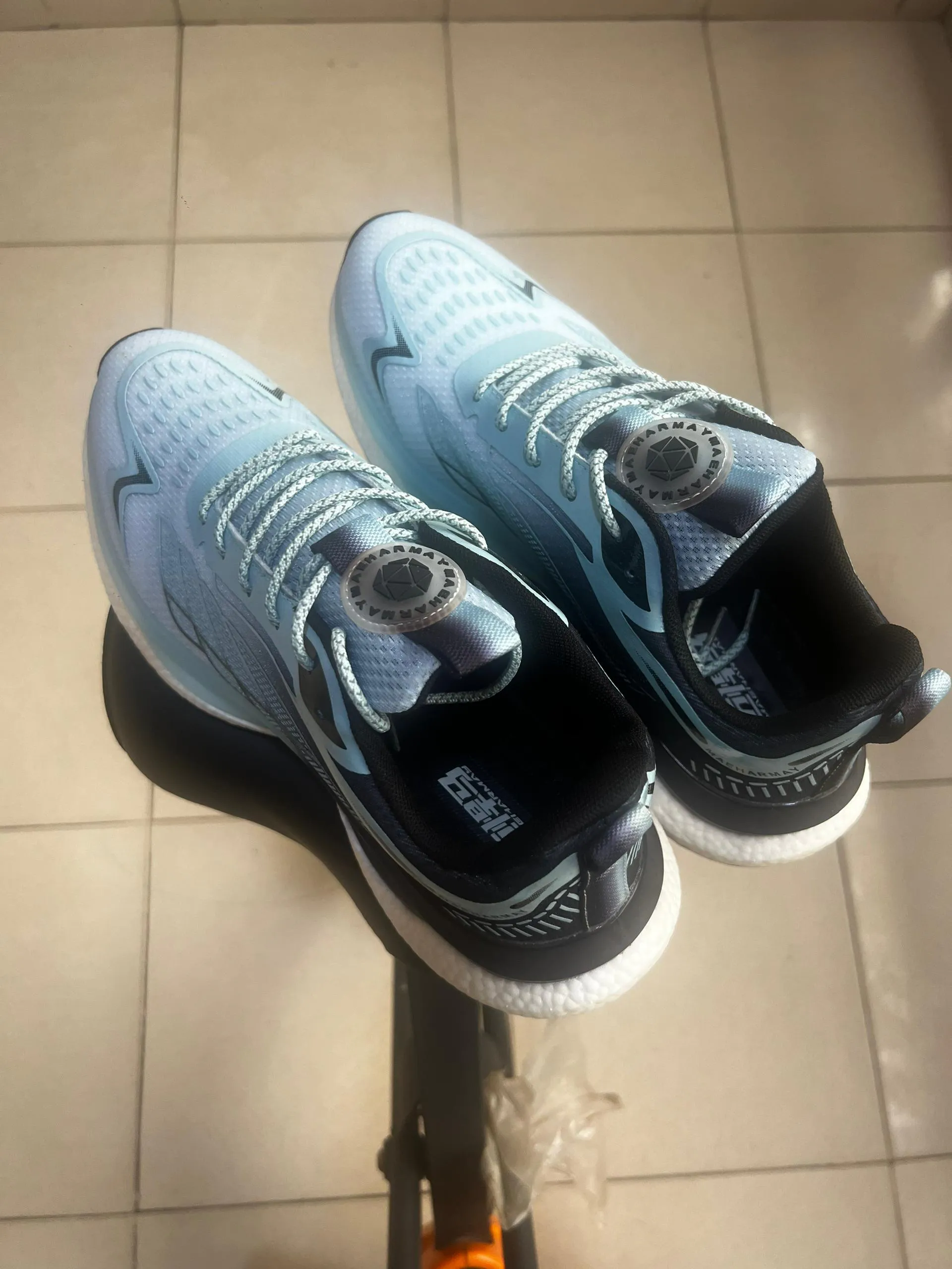 Aqua blue sneakers 