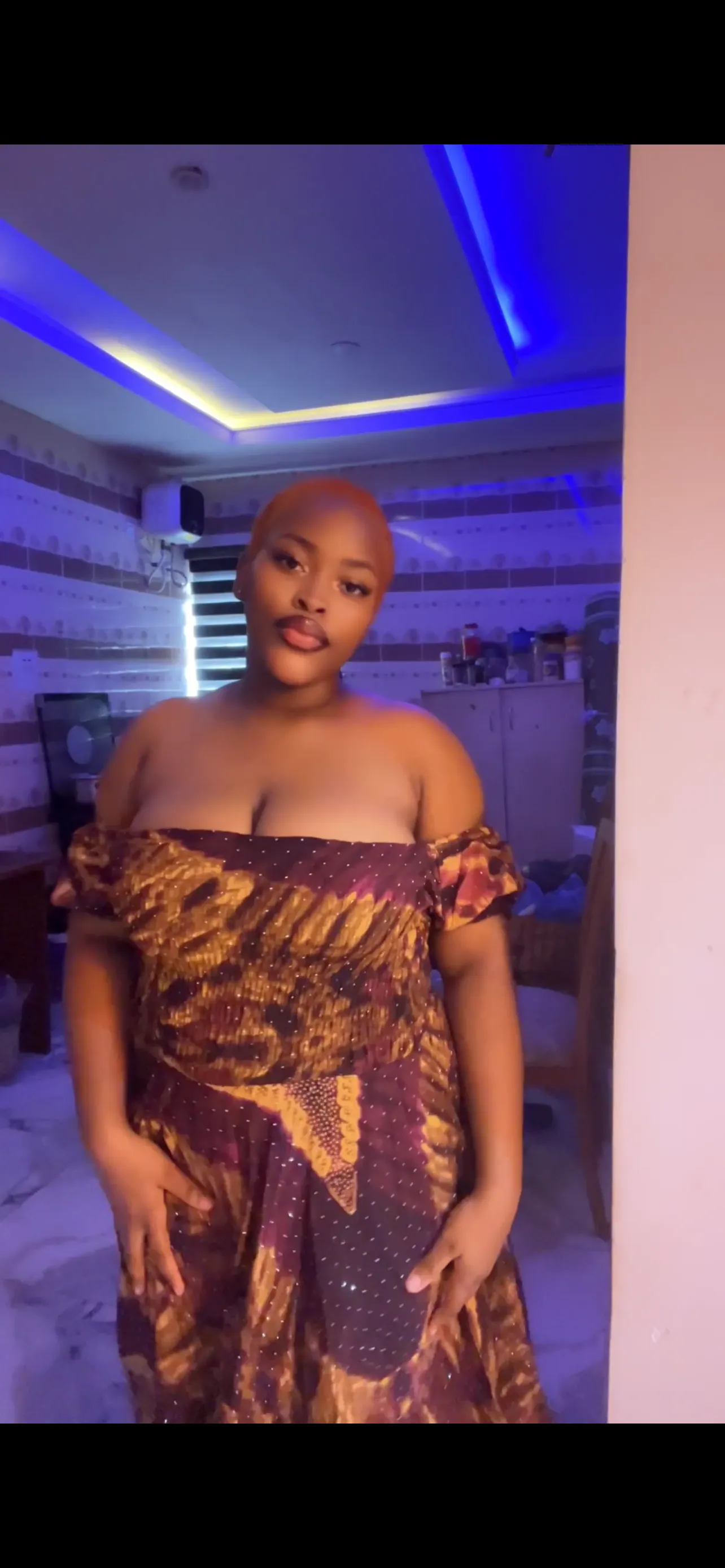 Fully stoned Ankara dress
