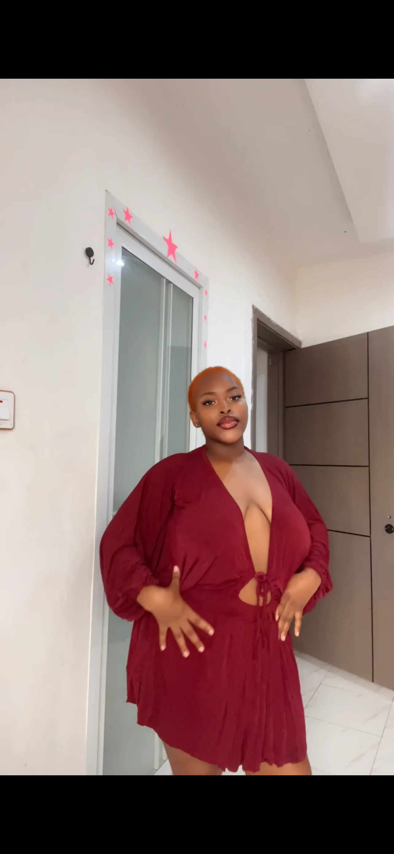 Burgundy dinner dress