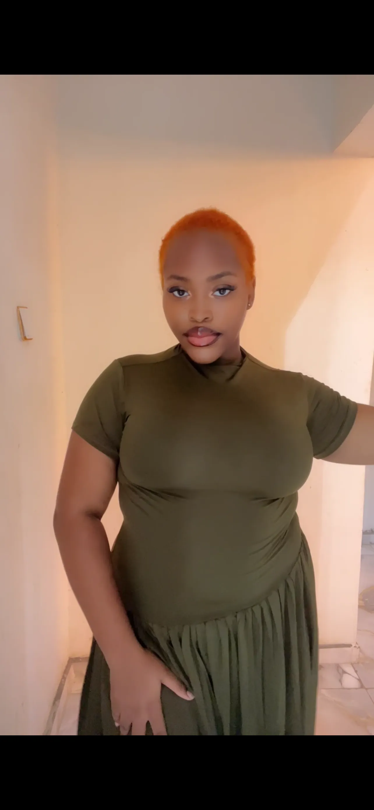 Green dinner dress