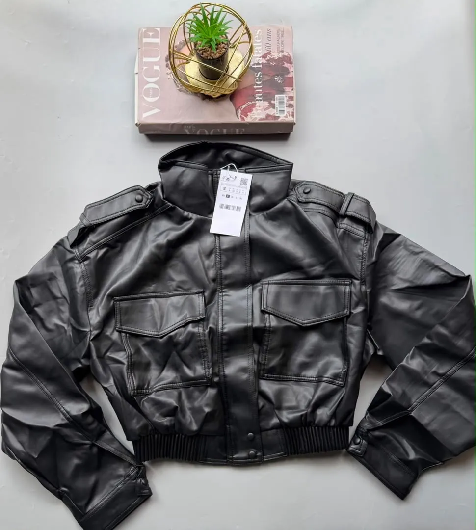 Zr faux leather jacket 