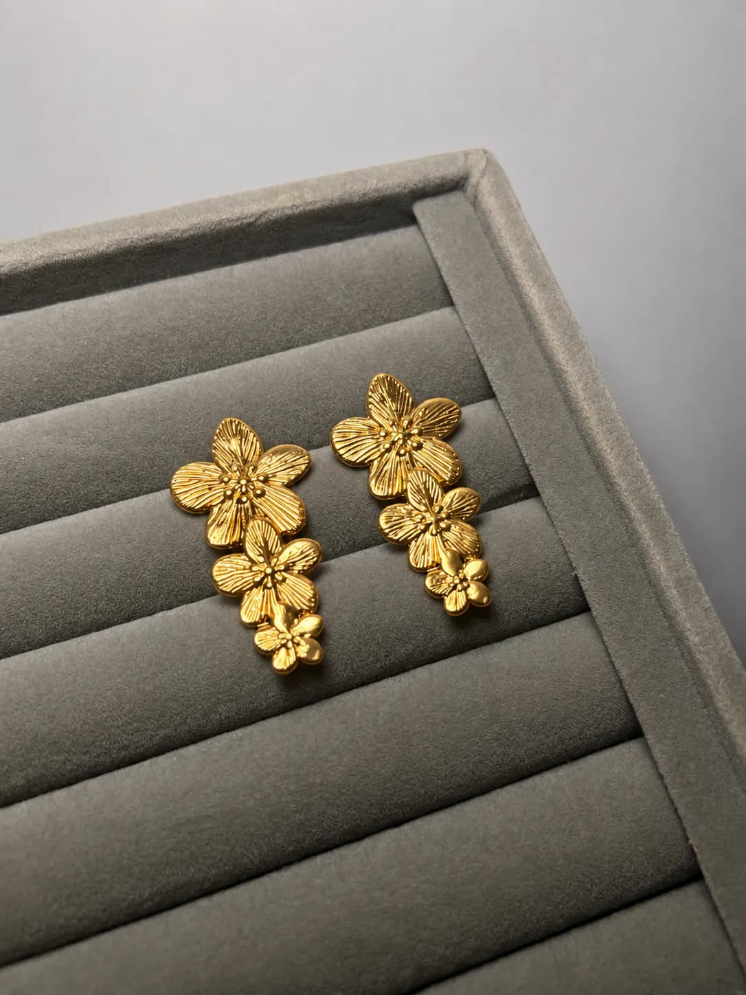 Gold statement earrings