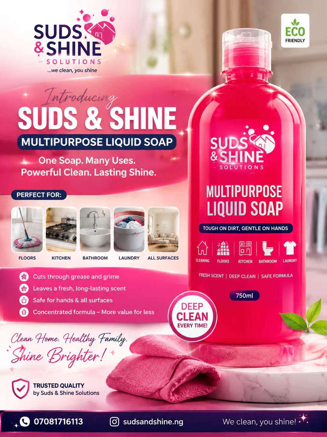 Multipurpose liquid soap